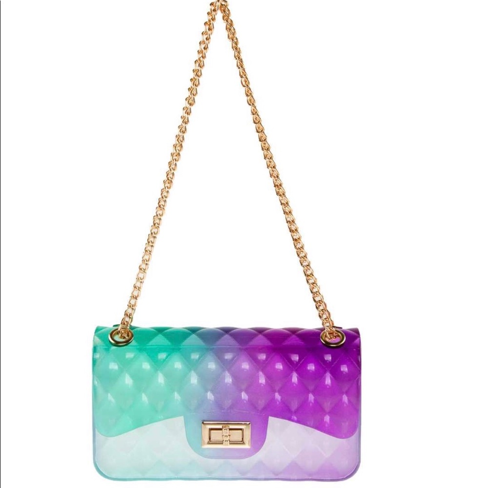 Purple and green jelly bag